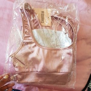 Sexy silky sports bra